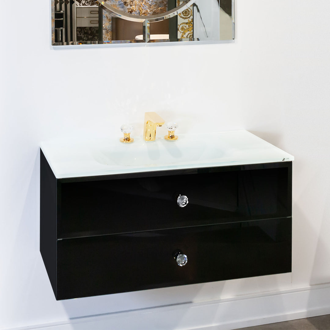 Bath Vanity Lux Single Sink Black