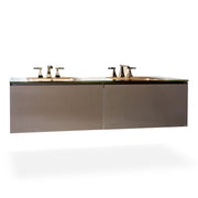 Q'in Bath Vanity Zero Double Sink Tortora