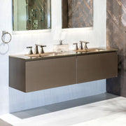 Q'in Bath Vanity Zero Double Sink Tortora
