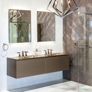 Q'in Bath Vanity Zero Double Sink Tortora