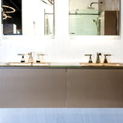 Q'in Bath Vanity Zero Double Sink Tortora