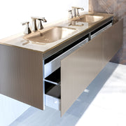 Q'in Bath Vanity Zero Double Sink Tortora