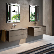 Q'in Bath Vanity Zero Double Sink Tortora
