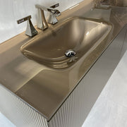 Q'in Bath Vanity Zero Double Sink Tortora