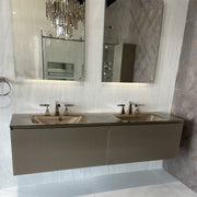 Q'in Bath Vanity Zero Double Sink Tortora