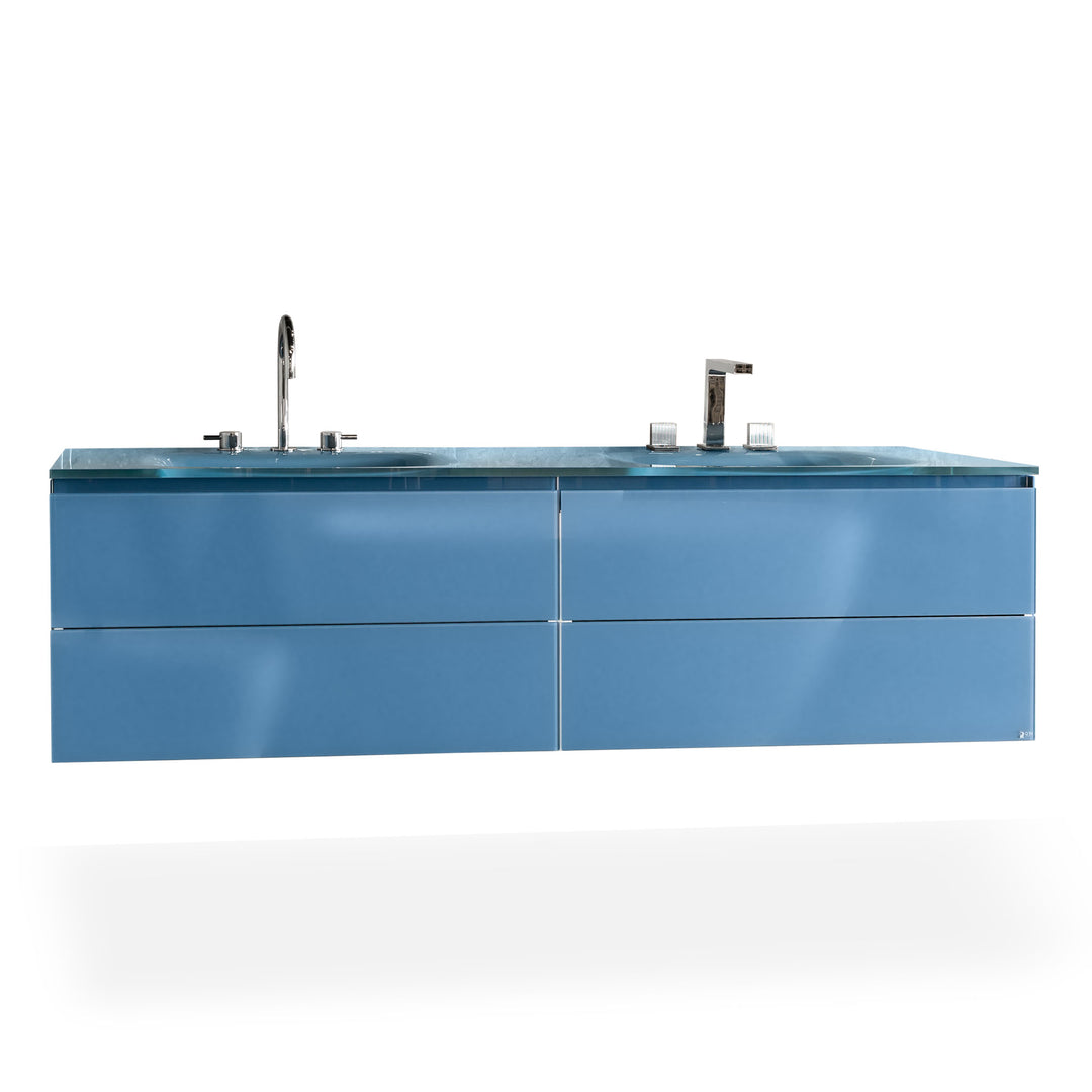 Bath Vanity Zero Double Sink Navy