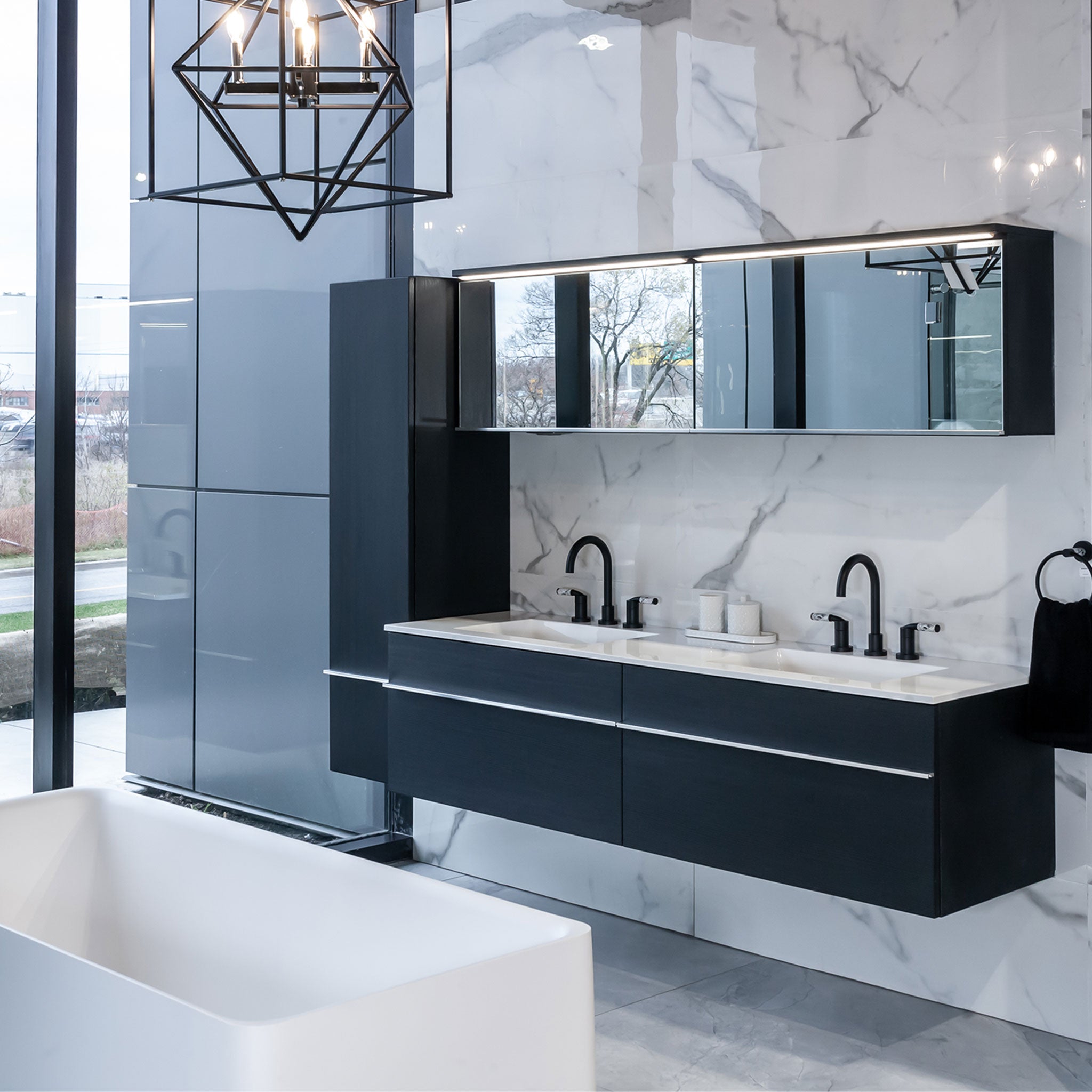 Vanico Times Square Single Sink Wall Mount Bath Vanity – Canaroma