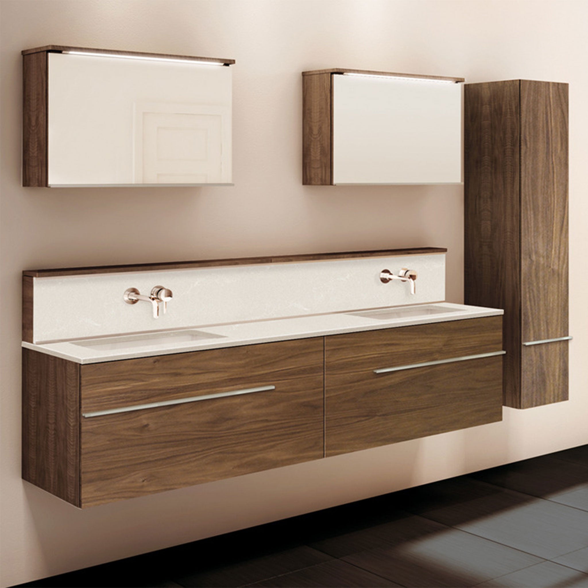 Vanico Times Square Single Sink Wall Mount Bath Vanity – Canaroma