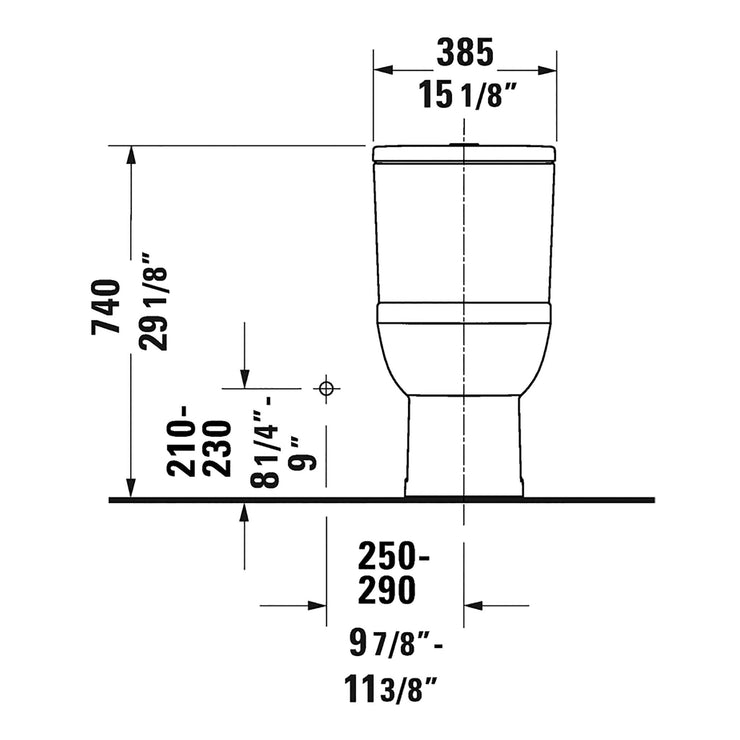 Duravit One-Piece toilet Rimless