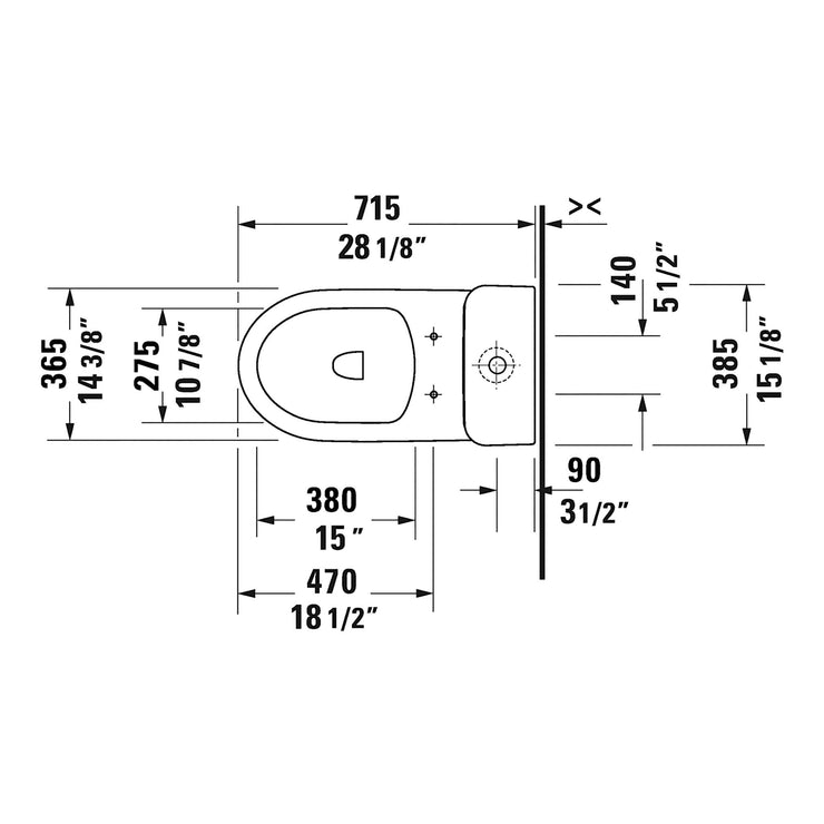 Duravit One-Piece toilet Rimless